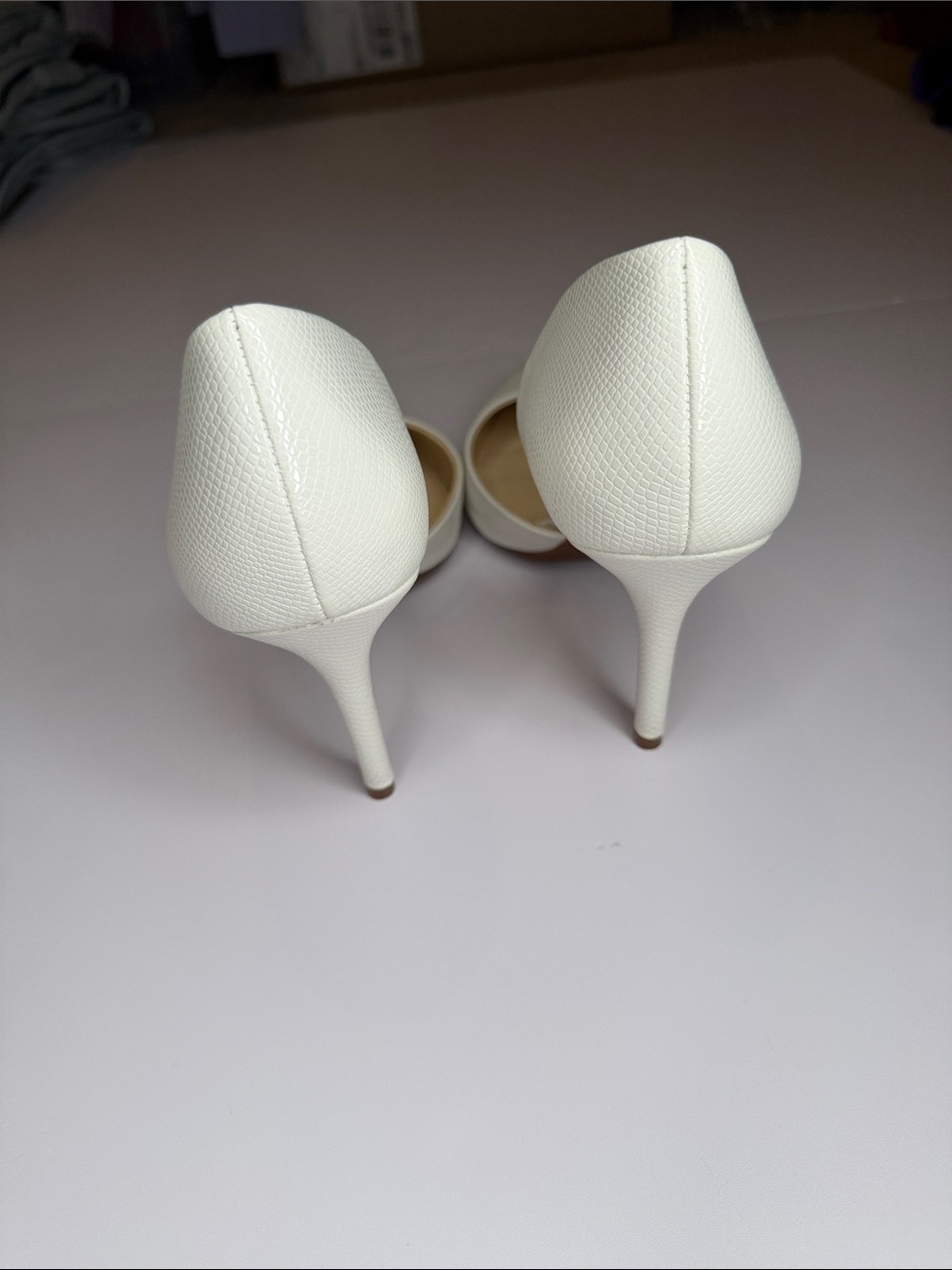 Jessica Simpson Ivory Textured Pointed-Toe Pumps - Picture 2 of 6